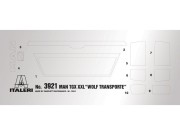 MAN TGX XXL Wolf Transporte 3921 Italeri