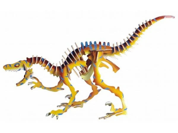 Dinozaur Velociraptor składanka drewniana JC004