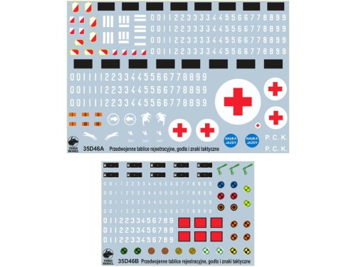 Kalkomania tablice, godła, napisy 35D46