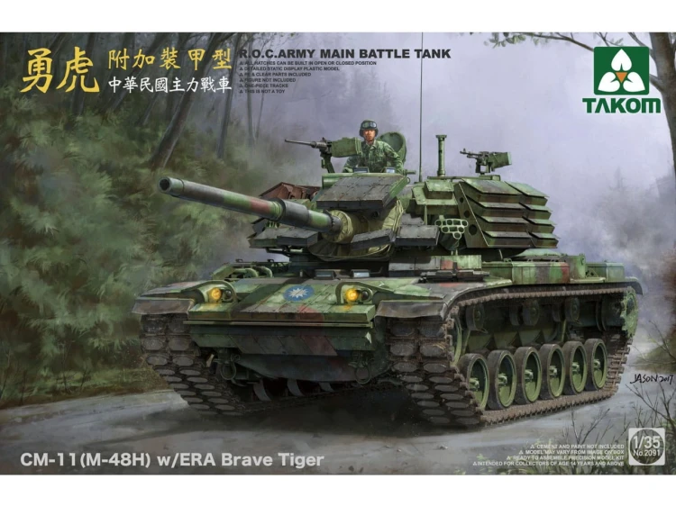 Czołg CM-11 (M-48H) Brave Tiger ERA 2091 Takom