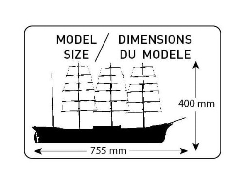 Statek czteromasztowy bark Passat 80888 Heller