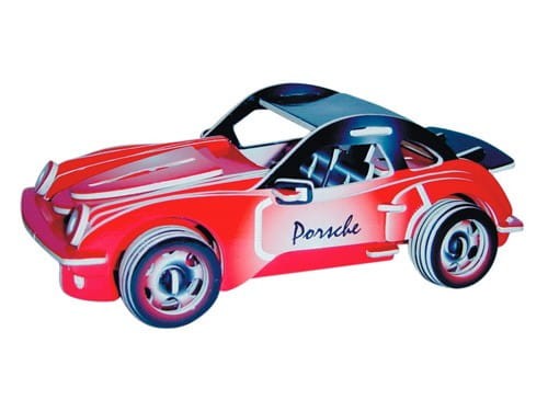 Samochód Porsche składanka drewniana PC066