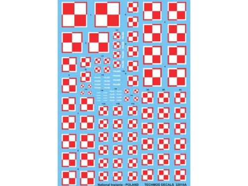 Kalkomania Polish Insignias szachownica 32010 Techmod