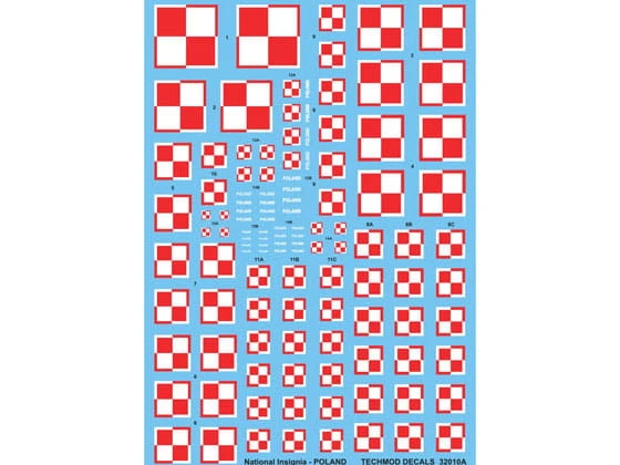 Kalkomania Polish Insignias szachownica 32010 Techmod