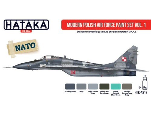 Zestaw farb akrylowych Modern Polish Air Force vol.1 HTK-AS17 Hataka Hobby