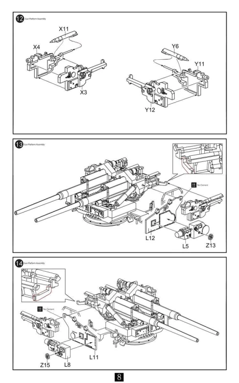 Działo przeciwlotnicze E-75 128mm FlaK 40 UA72117 Modelcollect