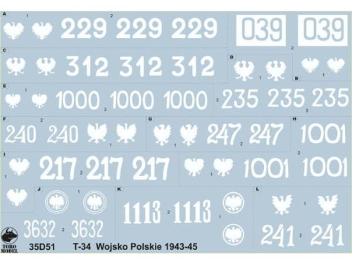 Kalkomania T-34 w Wojsku Polskim 35D51 Toro