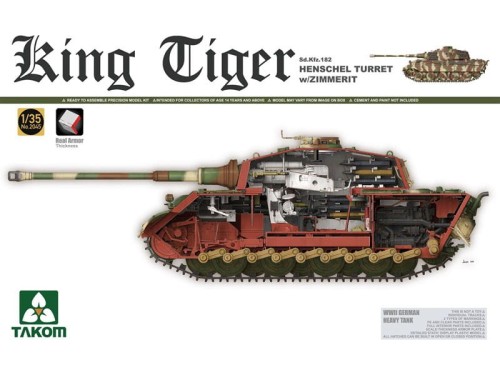 Czołg King Tiger Sd.Kfz.182 Henschel Turret 2045 Takom