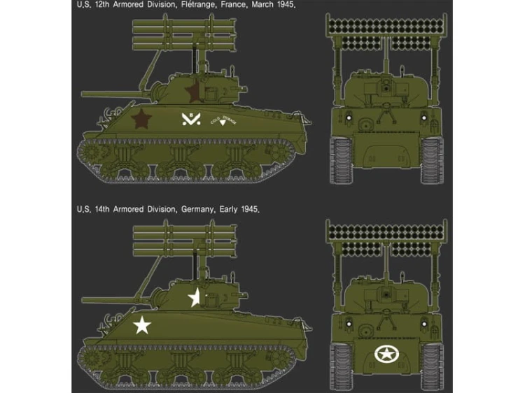 Czołg M4A3 Sherman wyrzutnia T34 Calliope 13294 Academy