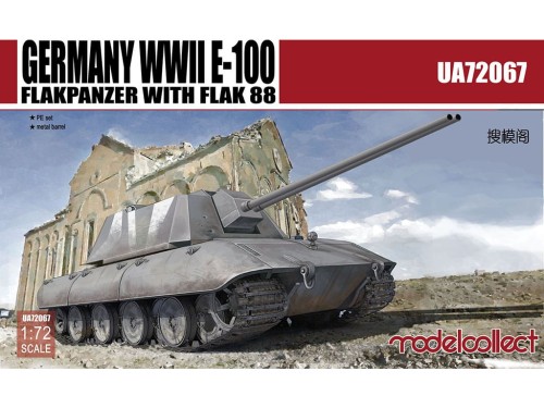 Czołg PzKpfw E-100 z armatą FlaK 88 UA72067 Modelcollect