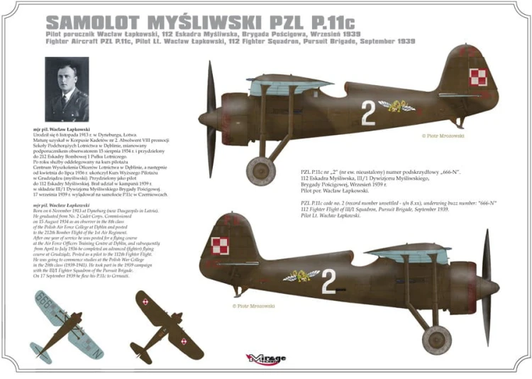 Samolot PZL P.11c 481009 Mirage