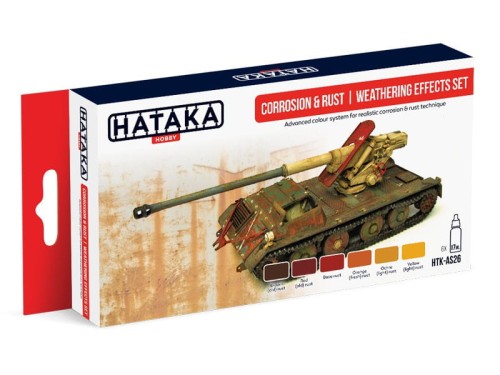 Zestaw farb Rust corrosion rdza HTK-AS26 Hataka