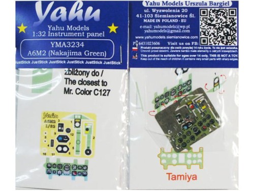 Fototrawiona tablica do A6M2 Nakajima Green YMA3234 Yahu