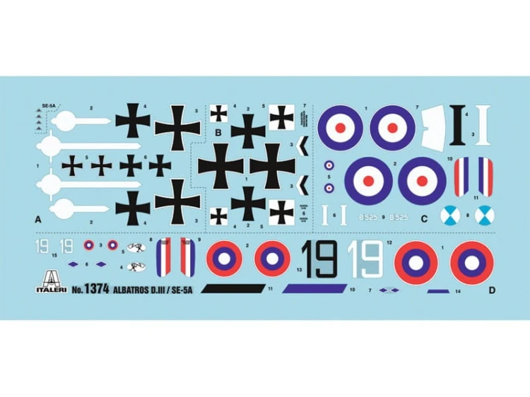 Samolot S.E.5a i Albatros D.III 2 1374 Italeri