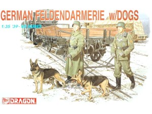 Figurki niemiecka policja wojskowa z psami