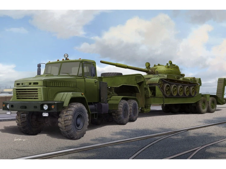 Ciężarówka KrAZ-6446 z MAZ/ChMZAP-5247G 85513 Hobby Boss