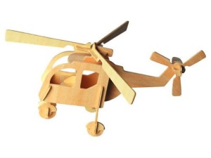 Helikopter śmigłowiec składanka drewniana