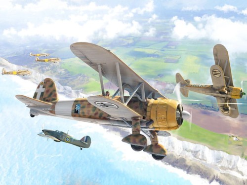 Samolot Fiat CR.42 Falco 1437 Italeri