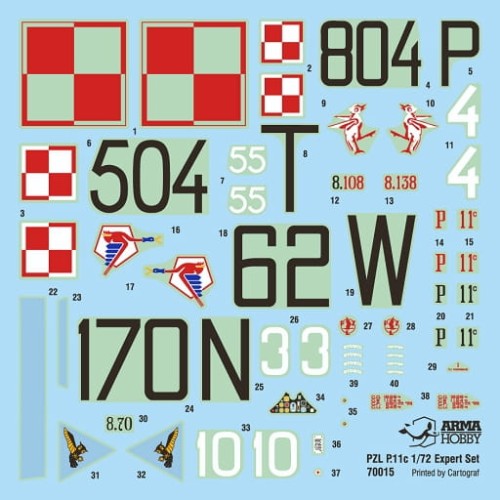 Samolot PZL P.11c 70015 Arma Hobby