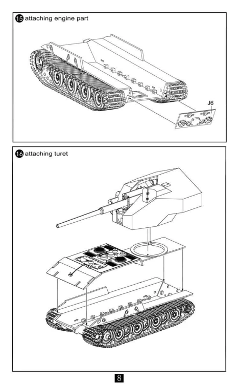 Czołg Waffentrager auf E-100 128mm UA72108 Modelcollect