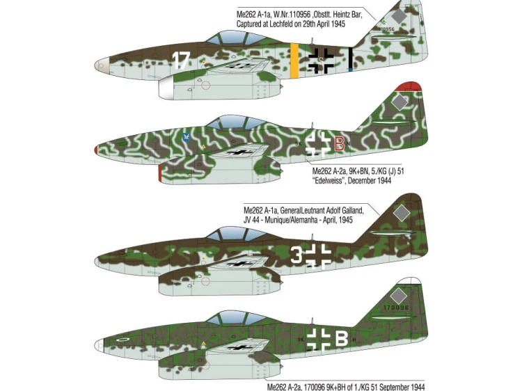Samolot Messerschmitt Me 262 A-1/2 12542 Academy