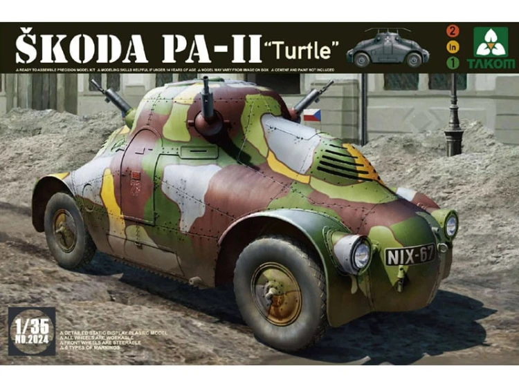 Samochód pancerny Škoda PA-II Turtle 2024 Takom