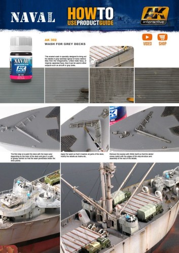 Wash modelarski Grey decks AK302 AK Interactive