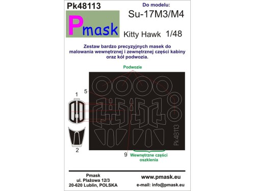 Maski do samolotu Su-17M3/M4 Pk48113 Pmask