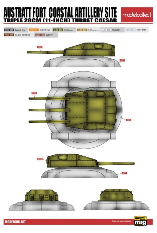 Fort w Austratt wieża 28cm Caesar UA72148 Modelcollect