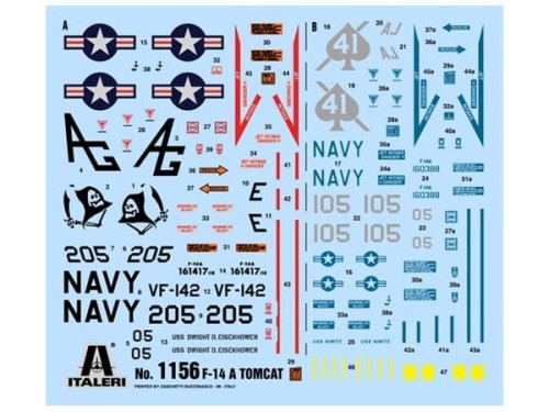 Samolot Grumman F-14a Tomcat 1156 Italeri