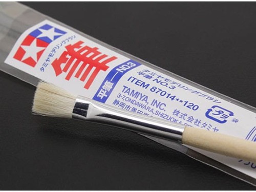 Pędzelek modelarski płaski 3 87014 Tamiya