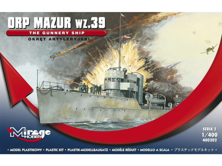 Okręt artyleryjski ORP Mazur wz.39 400202 Mirage