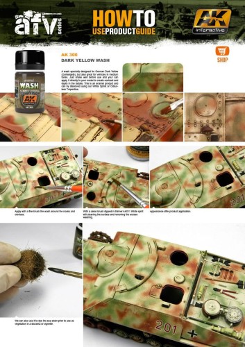 Wash modelarski Dark Yellow AK300 AK Interactive