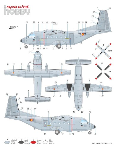 Samolot CASA C-212-100 SH72344 Special Hobby