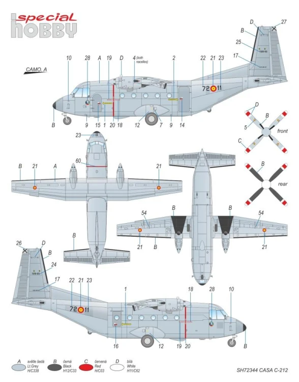 Samolot CASA C-212-100 SH72344 Special Hobby