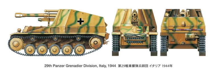 Działo samobieżne Wespe leFH18/2 35358 Tamiya