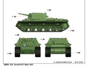 Czołg KW-7 (KV-7) model 1941 09503 Trumpeter