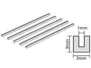 Profil plastikowy biały kształtownik ceownik U 70202 Tamiya