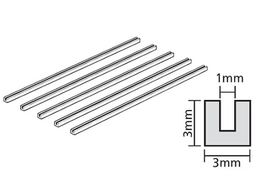 Profil plastikowy biały kształtownik ceownik U 70202 Tamiya