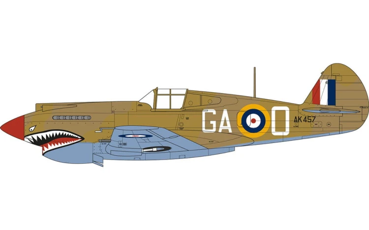 Samolot Curtiss P-40B Tomahawk Mk.II A05133 Airfix