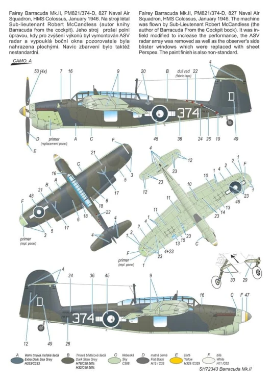 Samolot Fairey Barracuda Mk.II SH72343 Special Hobby