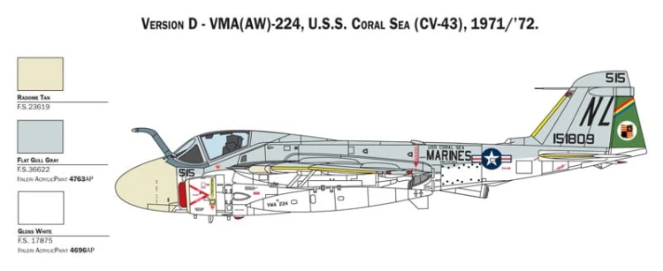 Samolot Grumman KA-6D Intruder 1405 Italeri