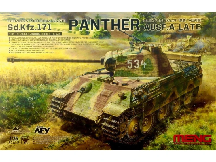 Czołg Sd.Kfz. 171 Panther Ausf.A Late TS-035 Meng