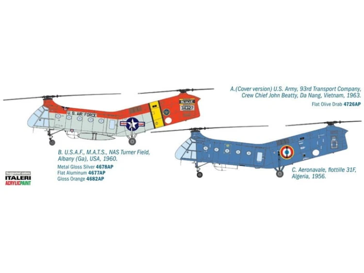 Śmigłowiec Piasecki H-21C Shawnee 2733 Italeri