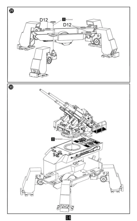 Działo przeciwlotnicze E-75 128mm FlaK 40 UA72117 Modelcollect