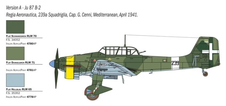 Samolot Junkers Ju-87 B-2/R-2 Picchiatello 2769 Italeri