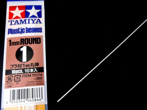 Plastikowy styrenowy okrągły pręt 1mm 70174 Tamiya