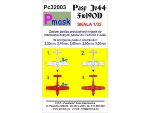 Maski do samolotu Fw190 D pasy Jv44