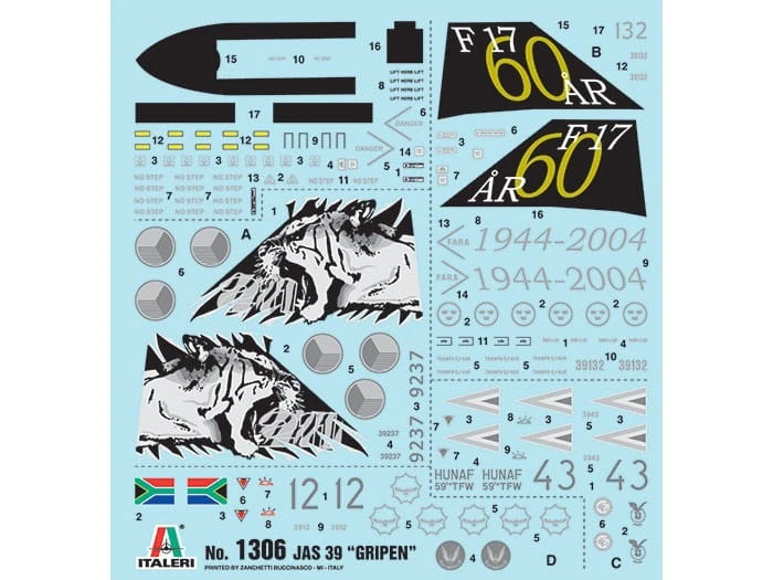 Samolot Saab JAS-39 Gripen 1306 Italeri
