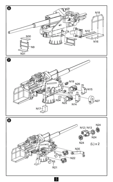 Działo przeciwlotnicze 128mm FlaK 40 UA72094 Modelcollect
